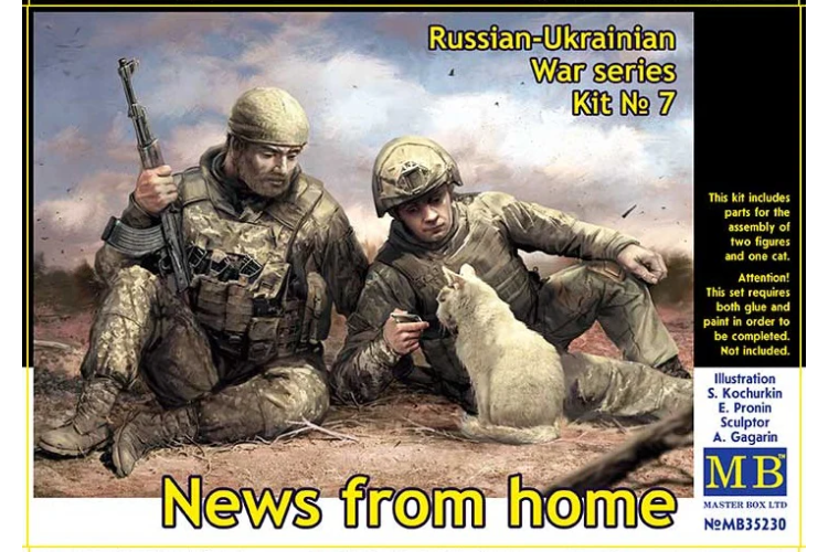 1:35 Master Box 35230 Russian-Ukrainian War series -  kit No7 News from home - Masmb35230 - MASMB35230