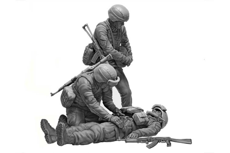 1:35 Master Box 35231 Russian-Ukrainian War series kit No8 On the battlefield Ukrainian military medics - Masmb35231 1 - MASMB35231