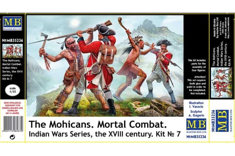 1:35 Master Box 35236 The Mohicans - Mortal Combat - Indian Wars Series XVIIIth Kit No. 7 - Masmb35236 1 - MASMB35236