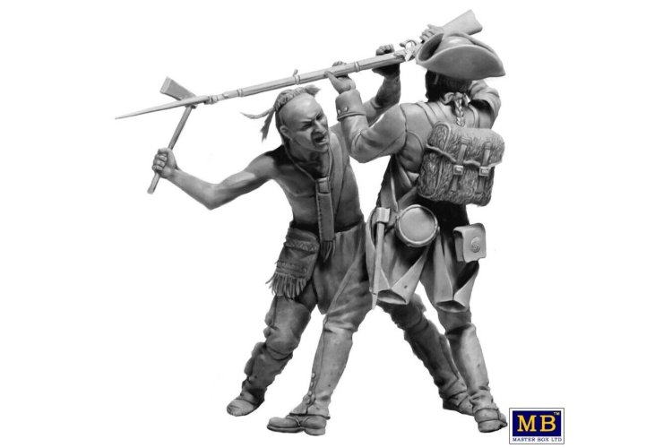 1:35 Master Box 35236 The Mohicans - Mortal Combat - Indian Wars Series XVIIIth Kit No. 7 - Masmb35236 4 - MASMB35236