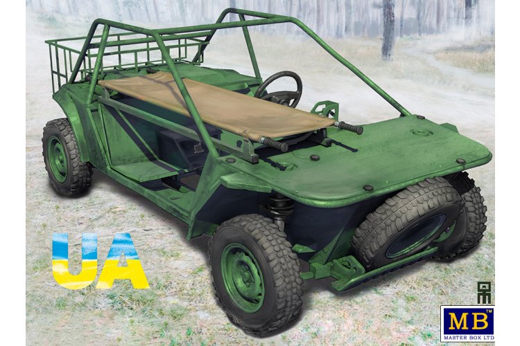 1:35 Master Box 35240 Russian-Ukrainian Buggy Mongoose - Ukrainian Battlefield Evacuation Vehicle - Masmb35240 1 - MASMB35240