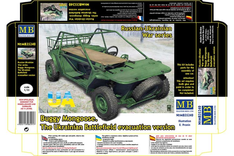 1:35 Master Box 35240 Russian-Ukrainian Buggy Mongoose - Ukrainian Battlefield Evacuation Vehicle - Masmb35240 3 - MASMB35240