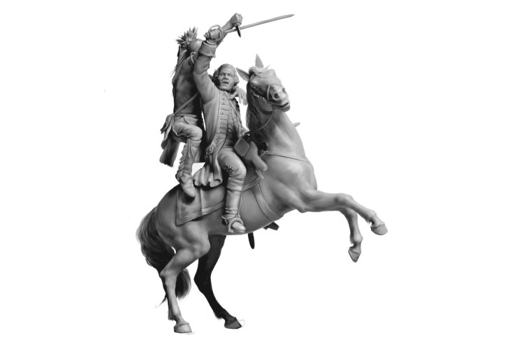 1:35 Master Box 35248 Native American & British Officer on Horseback - Indian Wars Series: Ambush - 2 Figures and Horse - Masmb35248 2 - MASMB35248