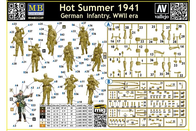 1:35 Master Box 35249 Hot Summer 1941 - Duitse Infanterie WWII - 5 Figuren - Masmb35249 3 - MASMB35249