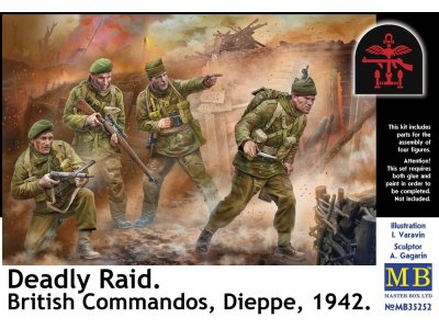 1:35 Master Box 35252 Deadly Raid - WWII Britse Commandos Dieppe 1942 - 4 Figuren - Masmb35252 1 - MASMB35252