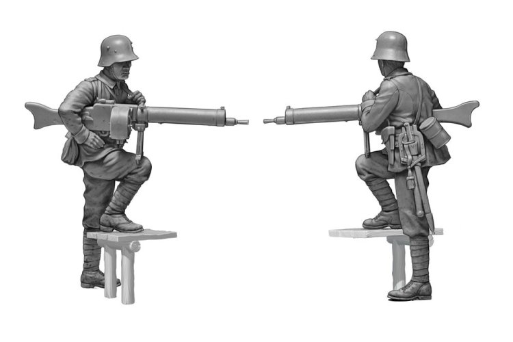 1:35 Master Box 35256 Achtung Panzer! - Duitse Infanteristen voor de Aanval WWI - 4 Figuren - Masmb35256 5 - MASMB35256