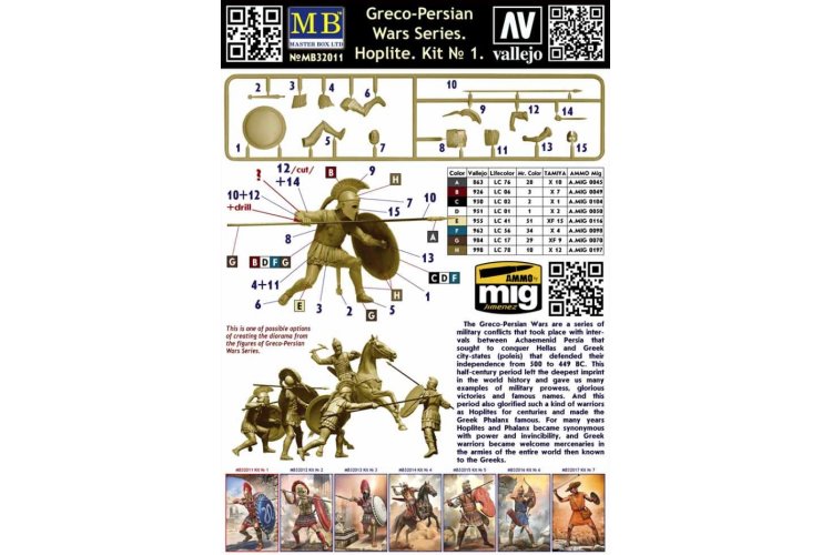 1:32 Master Box 32011 Greco-Persian Wars Series Hoplite - Kit #1 - Mbx32011 3 - MASMB32011