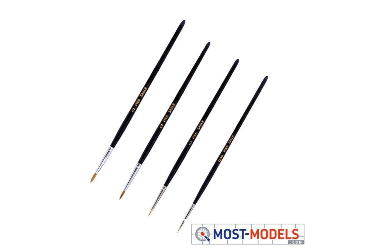 ModelCraft PPB 2200/S Fine Sable Brushes, 000, 0 ,2,3 (4 pc) - Mcrppb2200s 1 - MCRPPB2200/S-XS
