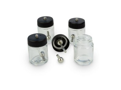 Modelcraft SP5008 Spraycraft &ndash; Glass Jars for Airbrush &ndash; 4x 20 ml - Mcrsp5008 1 - MCRSP5008