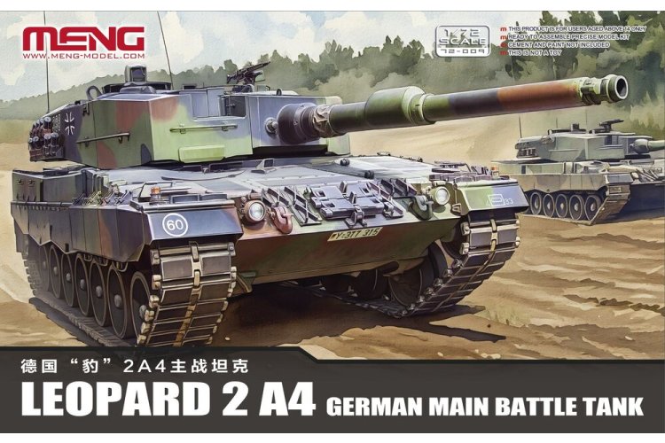 1:72 MENG 72009 Leopard 2A4 - Duitse Moderne Gevechtstank - Men72009 1 - MEN72009