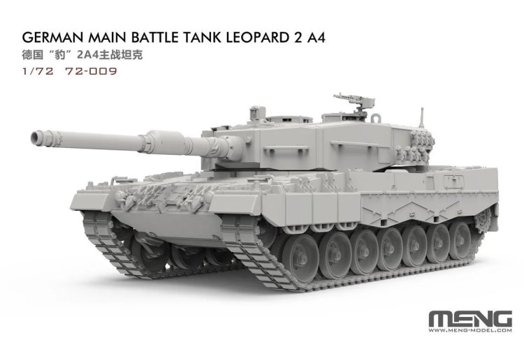 1:72 MENG 72009 Leopard 2A4 - Duitse Moderne Gevechtstank - Men72009 2 - MEN72009