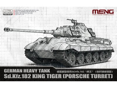 1:72 MENG 72010 Sd.Kfz. 182 King Tiger &ndash; Porsche Turret WWII &ndash; German Heavy Tank - Men72010 1 - MEN72010