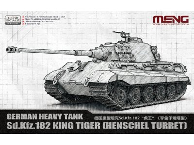 1:72 MENG 72011 Sd.Kfz. 182 King Tiger &ndash; Henschel Turret WWII &ndash; German Heavy Tank - Men72011 1 - MEN72011