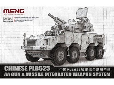 1:72 MENG 72018 PLB625 AA Gun & Missile Integrated Weapon System - Chinees Mobiel Luchtafweersysteem - Men72018 1 - MEN72018