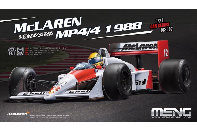 1:24 MENG CS007 McLaren MP4/4 1988 - Formula 1 Race Car - Mencs007 1 - MENCS007