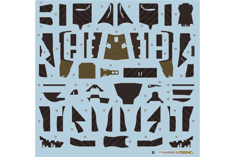 1:24 MENG CS007 McLaren MP4/4 1988 - Formula 1 Race Car - Mencs007 11 - MENCS007