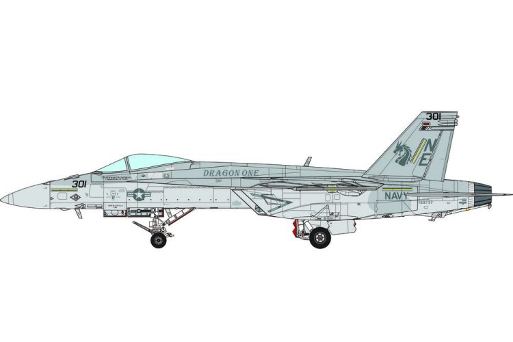 1:48 MENG LS023 Boeing F/A-18E Super Hornet Golden Dragons - Amerikaans Jachtvliegtuig - Menls023 11 - MENLS023