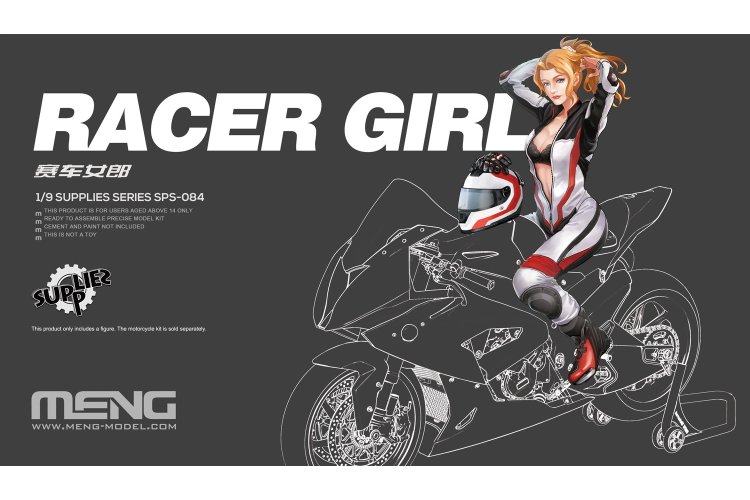 1:9 MENG SPS084 Racer Girl Figure - Mensps084 1 - MENSPS084