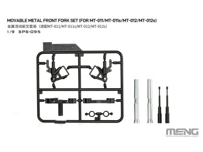 1:9 MENG SPS095 Kawasaki Ninja H2R 2018 Movable Metal Front Fork Set - Detail Set for MT011(S)/MT012(S) - Mensps095 xs 1 - MENSPS095-XS