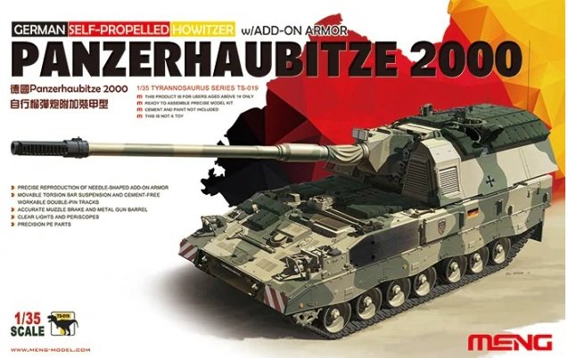 1:35 MENG TS019 Duitse Panzerhaubitze 2000 - Zelfrijdende houwitser met extra pantser - Ments019 1 - MENTS019