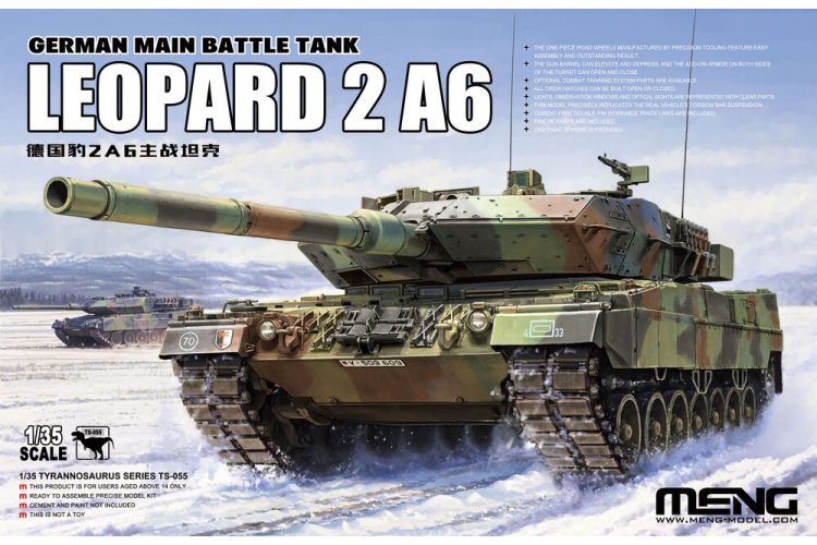 1:35 MENG TS055 Leopard 2A6 - Duitse Moderne Gevechtstank - Ments055 1 - MENTS055