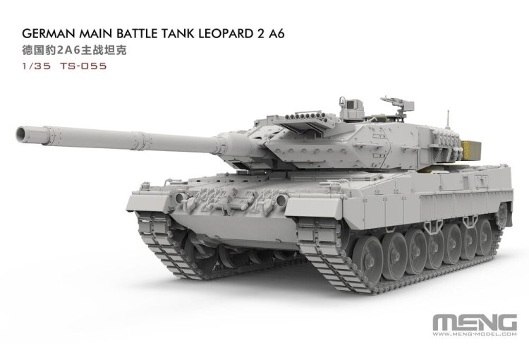 1:35 MENG TS055 Leopard 2A6 - Duitse Moderne Gevechtstank - Ments055 2 - MENTS055