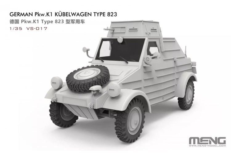 1:35 MENG VS017 Duitse Pkw.K1 K&uuml;belwagen Type 823 - Militair Voertuig - Menvs017 2 - MENVS017