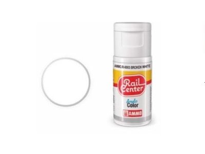 AMMO MIG R0003 Rail Center - White - Acryl - 15ml - Mig r 0003 - MIGR0003-XS