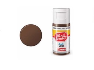 AMMO MIG R0006 Rail Center - Sleeper Brown - Acryl - 15ml - Mig r 0006 - MIGR0006-XS