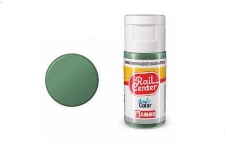 AMMO MIG R0019 Rail Center - Passenger Wagon Green - Acryl - 15ml - Mig r 10 19 - MIGR0019-XS