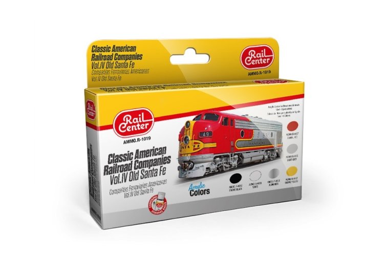 AMMO MIG R1019 Classic American Railroad Comp. VOL.4 Old Santa Fe - Acryl Set - Mig r 10 20 30 40 43 - MIGR1019-XS