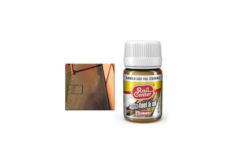 AMMO MIG R2207 Rail Center - Fuel Staining - Nature Effects  - 35 ml - Mig r2207 1 - MIGR2207-XS