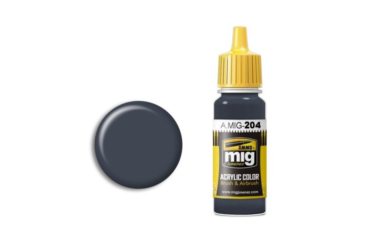 AMMO MIG 0204 FS 36118 Medium Gunship Gray - Acryl - Mig0204 xs - MIG0204-XS