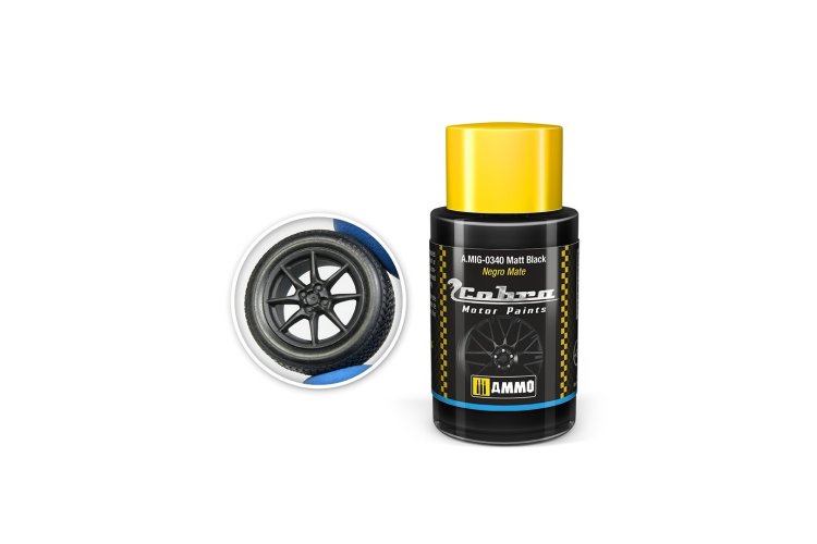 AMMO MIG 0340 Cobra Motor Paints - Matt Black - Matt - Acryl - 30ml - Mig0340 1 - MIG0340