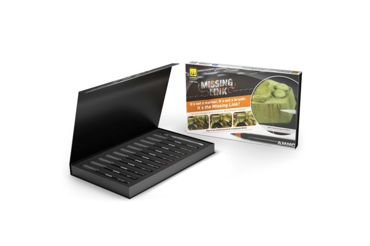 AMMO MIG 0400 Missing Link - Tanks - Waterverfpenseel Puntmarker Set - 12 Kleuren - Mig0400 2 - MIG0400