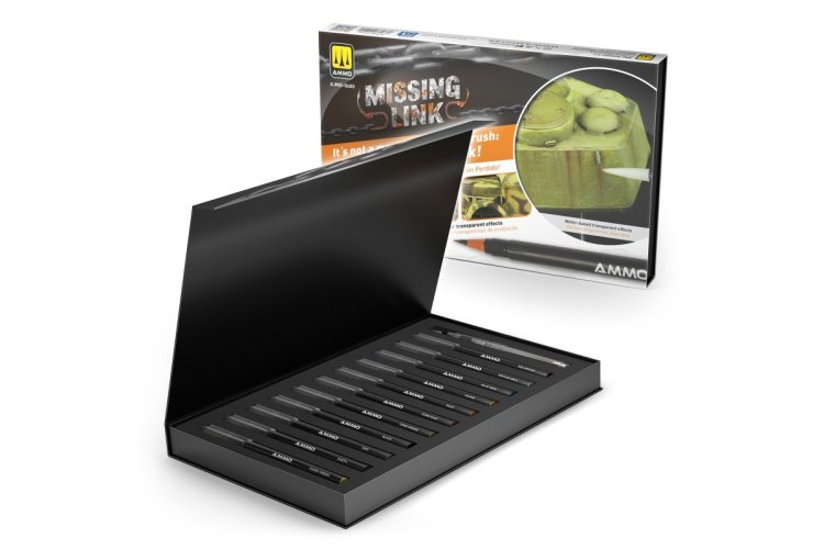 AMMO MIG 0400 Missing Link - Tanks - Waterverfpenseel Puntmarker Set - 12 Kleuren - Mig0400 3 - MIG0400