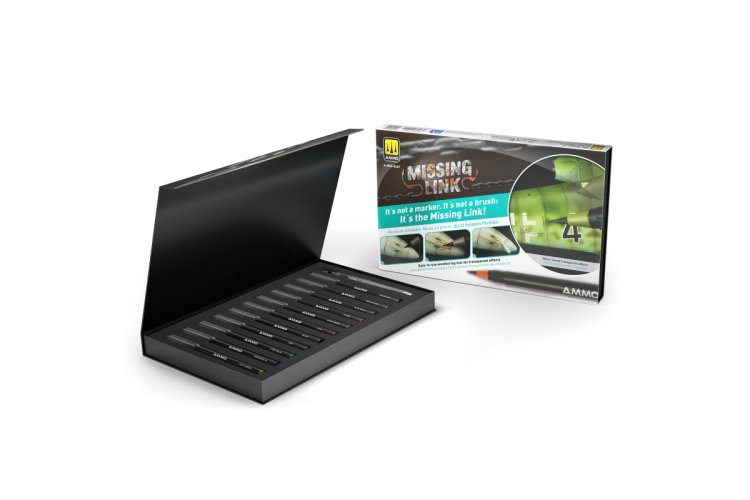 AMMO MIG 0401 Missing Link &ndash; Aircraft &ndash; Watercolor Brush Marker Set &ndash; 12 Colors - Mig0401 2 - MIG0401