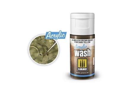 AMMO MIG 0700 Acrylic Wash Brown for Dark Yellow - 15ml - Mig0700 xs - MIG0700-XS