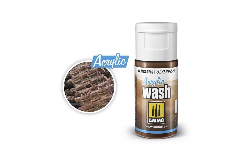 AMMO MIG 0702 Acrylic Wash Tracks - 15ml - Mig0702 xs - MIG0702-XS