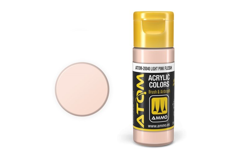 AMMO MIG 20040 ATOM - LIGHT Pink Flesh - Acryl - 20ml - Mig20040 xs - MIG20040-XS