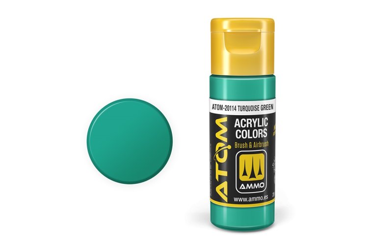 AMMO MIG 20114 ATOM - Turquoise Green - Acryl - 20ml - Mig20114 xs - MIG20114-XS