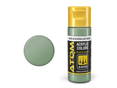 AMMO MIG 20128 ATOM - INTERIOR Light Green - Acryl - 20ml - Mig20128 xs - MIG20128-XS