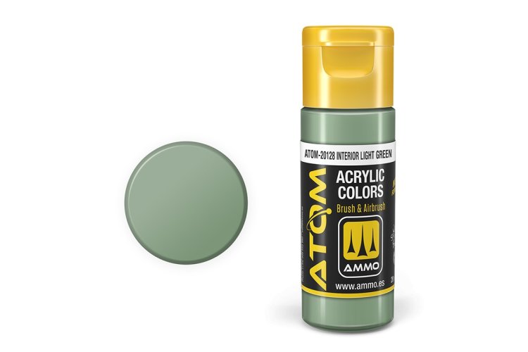 AMMO MIG 20128 ATOM - INTERIOR Light Green - Acryl - 20ml - Mig20128 xs - MIG20128-XS