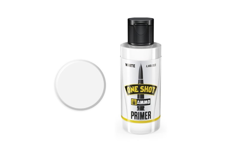 AMMO MIG 2022 One Shot Primer - White - Acryl (60 ml) - Mig2022 xs - MIG2022-XS