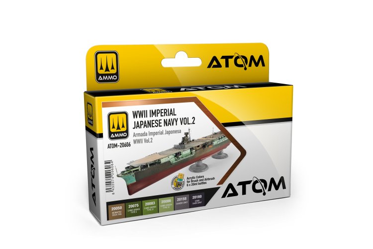 AMMO MIG 20606 ATOM &ndash; WWII Japanese Imperial Navy Color Set Part 2 &ndash; Acrylic Set 6x20ml - Mig20606 xs 1 - MIG20606-XS