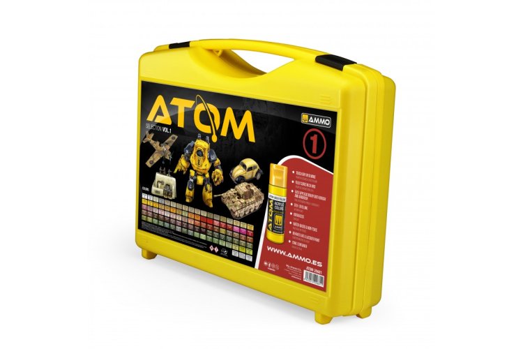 AMMO MIG 20681 ATOM - Bassisset - Kleuren Deel 1 - Koffer - Acryl Set 93x20ml - Mig20681 1 - MIG20681