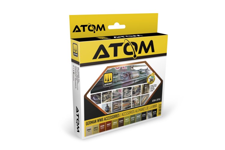 AMMO MIG 20745 ATOM - German Military Accessories Colors WWII - Acrylic Set 12x20ml - Mig20745 xs 1 - MIG20745-XS