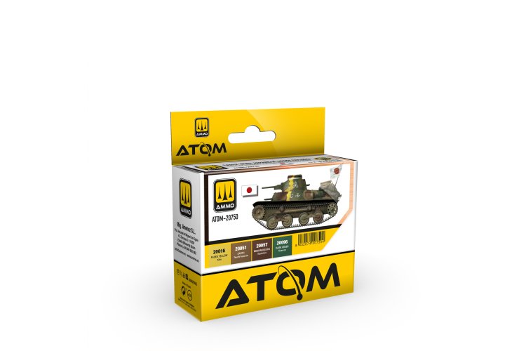 AMMO MIG 20750 ATOM Early WWII Japanese Army Color Set - Acrylic Set 4x20ml - Mig20750 xs 1 - MIG20750-XS
