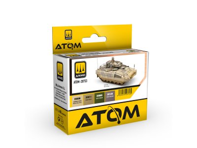 AMMO MIG 20753 ATOM - Bundeswehr Afghanistan Voertuigen in Woestijn- & Dorre Camouflage Kleurenset - Acryl Set 4x20ml - Mig20753 xs 1 - MIG20753-XS
