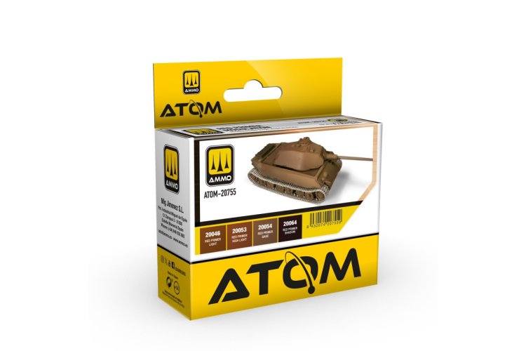 AMMO MIG 20755 ATOM &ndash; Red Primer Modulation Color Set &ndash; Acrylic Set 4x20ml - Mig20755 xs 1 - MIG20755-XS